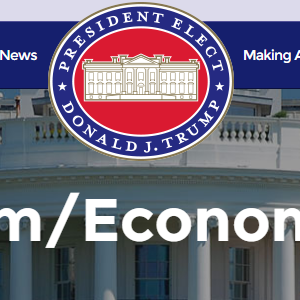 Tax Reform and economic vision words as a overlay in front of the white house.