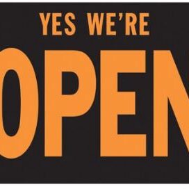 Yes, we are open sign.