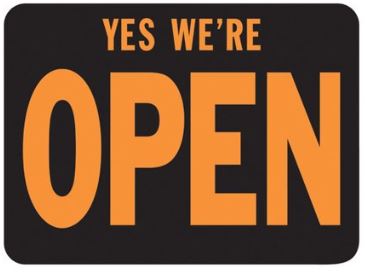 Yes, we are open sign.
