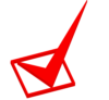 Red check icon